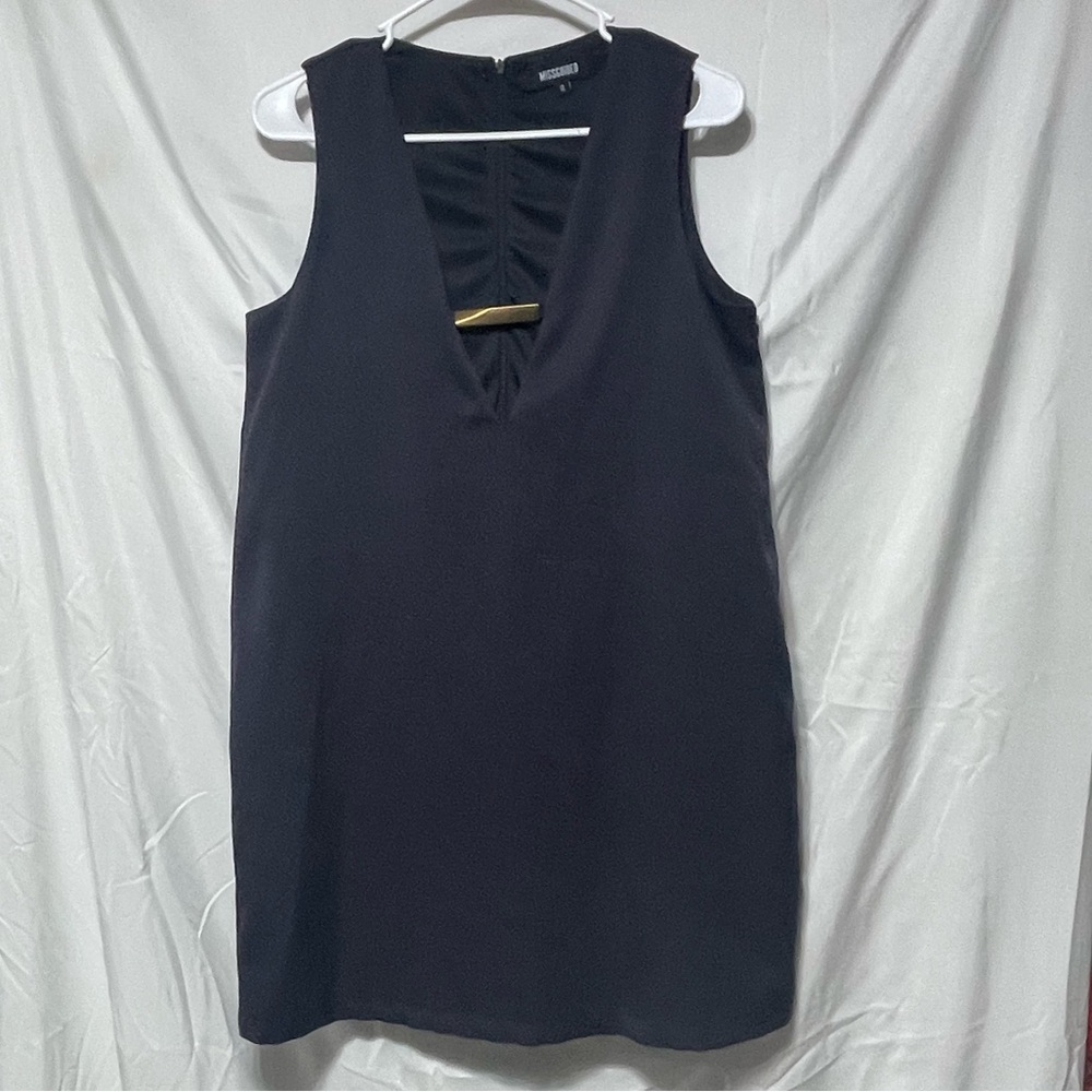 Missguided v neck zipper lined dress